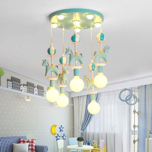 Ceiling Light For Kids Room Hobbyhorse Led Cute Bedroom Lights For Girls Room Baby Room Girl Lamp Boys Bedroom Light WF