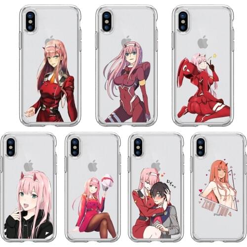 Darling in the FranXX Phone Case Transparent For iPhone 11 12 Pro XS MAX XR X 7 8 6Plus SE 2021 Silicone Phone Cover