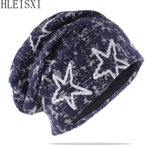 New Style Fashion Adult Men Women Spring Autumn Warm Beanies Skullies Big Star Bone Casual Hip Hop Girls Bonnet Gorras