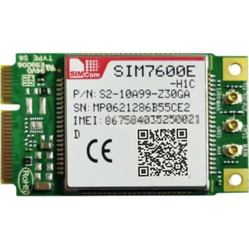 SIMCOM SIM7600E-H1CD mini pcie LTE Cat4 Module same as SIM7600E-H multi-band LTE-FDD/LTE-TDD/HSPA+/UMTS/EDGE/GPRS/GSM module