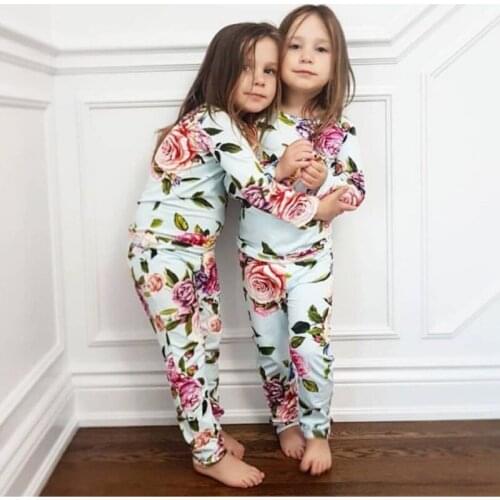 Newborn Spring Autumn Casual Set Baby Flower Printing Long Sleeve Top Trousers Headband Three-piece Baby Pullover Cotton Suit