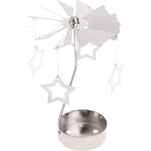 Rotary Spinning Tealight Candle Metal Tea light Holder Carousel Home Decor Gift