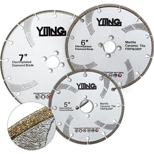 YIJING Dia 125mm/150mm/180mm Electroplated Diamond Marble Blade Diamond Grinding Disc For Cutting Granite Marble Tile