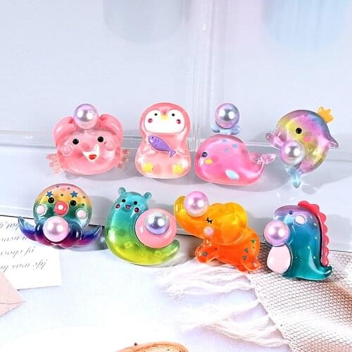 10/30 Pcs Mixed Marine Animal Flatback Planar Resin Accessories DIY Craft Supplies Kids BB Hair Ornaments Jewelry Materials