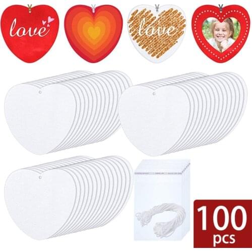 100 Pieces Sublimation Air Freshener Blanks DIY Air Freshener Scented Sheets Blank Car Pressed Felt Blanks