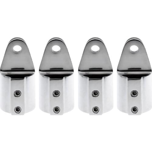 4 Pieces Eye End Cap Bimini Top Fitting Hardware 1'' Marine Stainless Steel
