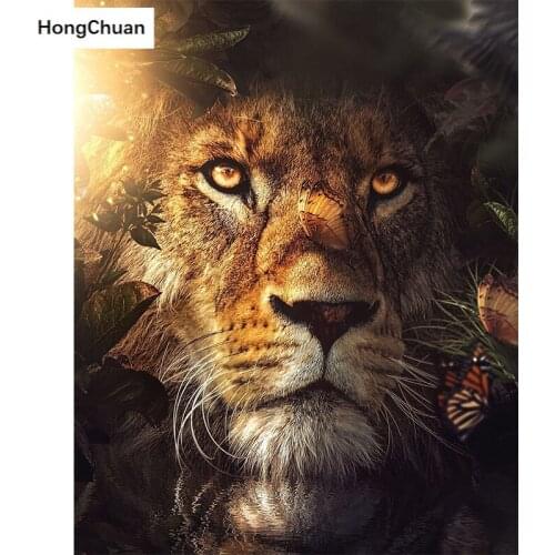 5D diamond painting lion full square/round diamond embroidery handmade rhinestone DIY mosaic home decoration fast delivery