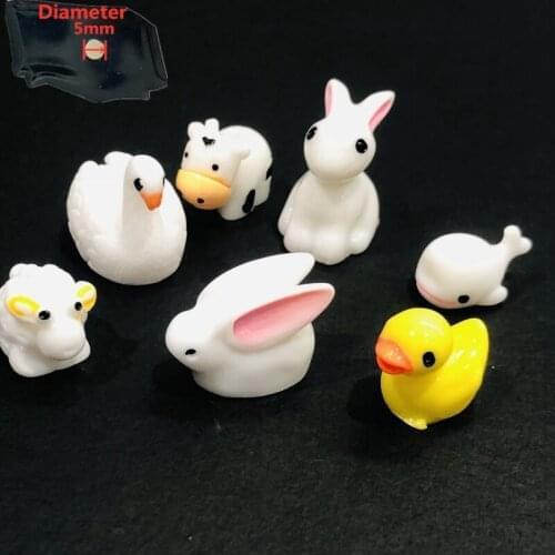 7PCS Resin Cute Cartoon Fridge Magnetic Sticker Swan Rabbit Duck Cow Sheep Whale Refrigerator Magnet Whiteboard Sticker Kid Toy