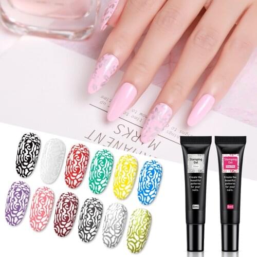 8ml New Nail Stamping Gel Polish Stamp Print Oil UV Gel Hybrid Lucky Lacquer Gellak Soak Off Varnish for Nail Art Stamping Plate