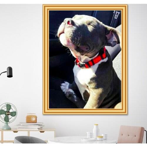 5D DIY Diamond Painting Animal Dog Cross Stitch Kit Full Drill Embroidery Mosaic Art Picture of Rhinestones Home Decoration Gift