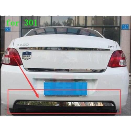 Car styling for Peugeot 301 2012-2019 Car accessories stainless steel Rear bumper trim Rear Trunk lid trim cover Trunk light bar