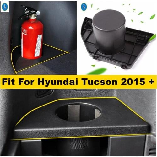 Boot Fire Extinguisher Support Beverage Cup Holder Car Trunk Rack Storage Case Cover Fit For Hyundai Tucson 2015 2016 2017 2018