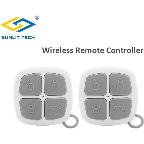 2pcs Wireless Alarm Remote Controller 4 Buttons Key Fobs for Smart Home 433mhz G90B plus WIFI GSM Burglar Security Alarm System