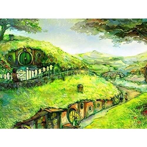 Colors Of Rainbow Rainbow Snail Canvas Prints Lotr Shire Hobbit Oil Painting On Canvas Modern Wall Art Pictures For Home Decor