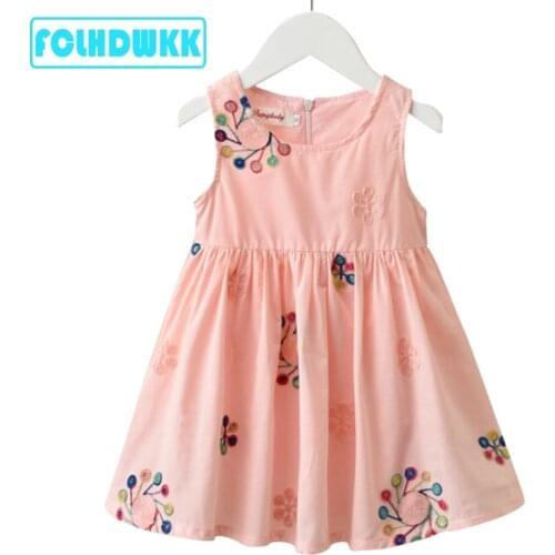 Cute Brand 2019 Kids For Dress Summer Girl Dress Sleeveless Dresses For Girls Costume 80-130 CM Girls Party Princess Vestidos