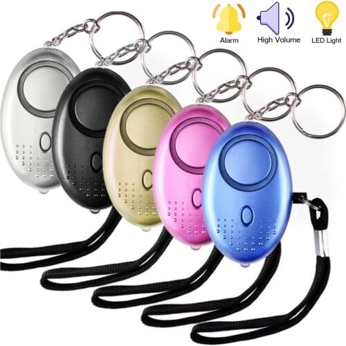 Mini Self Defense Alarm 120dB Egg Shape Girl Women Security Protect Alert Personal Safety Scream Loud Keychain Emergency Alarm