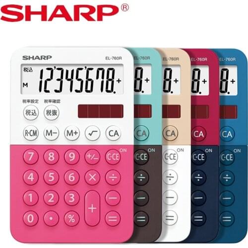 SHARP EL-760R Fashion Cartoon Calculator Candy Color Cute Pocket Mini Five Colors Optional Portable
