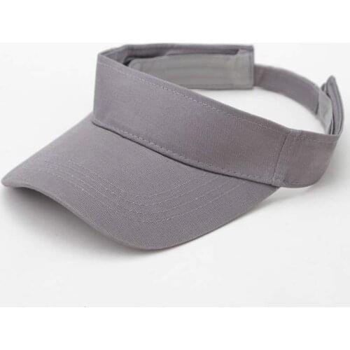 Summer Protected Men Women Visors Hat 100% Cotton Sun Visor Cap Trip Sport Tennis Golf Orange Pink White Gray Red Black Blue