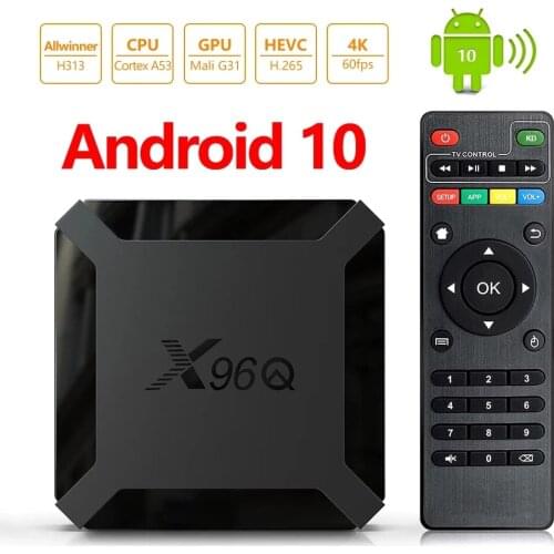 Original X96Q TV Box Android 10.0 Allwinner H313 Quad Core 2GB 16GB Smart Media Player 2.4G Wifi 4K Set top box PK X96mini