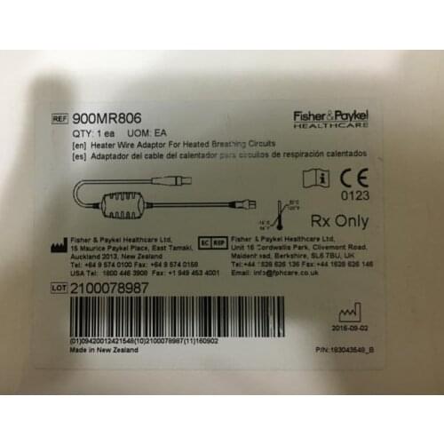 Heater Wire Adaptor For Heated Breathing Circuits PN 900MR806 ,For MR850 Humidifiers,Heated New Original