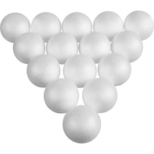 White Foam Balls 7cm Styrofoam Balls for DIY Crafts Projects Chritmas Ornaments, Pack of 15