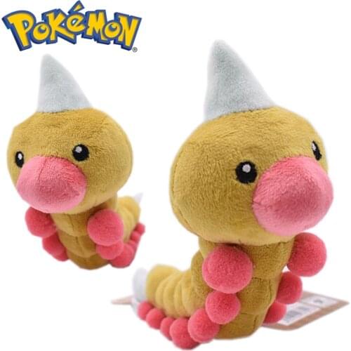 Cute Pokemon Weedle Plush Doll Toys Anime Cartoon Kawaii Caterpie Dolls Model Pokémon Short Stuffed Toy Kids Girl Birthday Gift