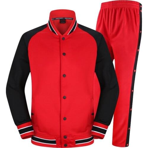Sports Full-opening Pants Long-sleeved Clothing Mens Womens Autumn Winter Sweater Suits Competition Basketball Training Jersey