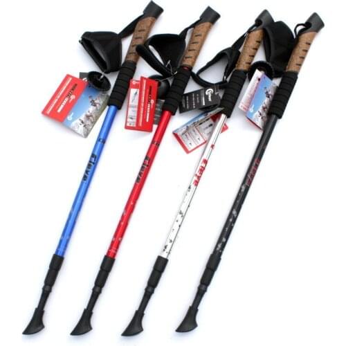 WolFAce Aluminum Alloy Trekking Sticks Crutches Straight Handle Walking Sticks Outdoor Products Trekking Poles 2020 Dropshipping