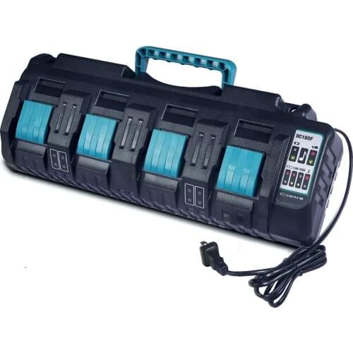 For Makita DC18SF 4-Port Fast Optimized Charger 14.4V 18V Li-ion 3A Output Charger For BL1830,BL1430,DC18RC,DC18RD with USB port