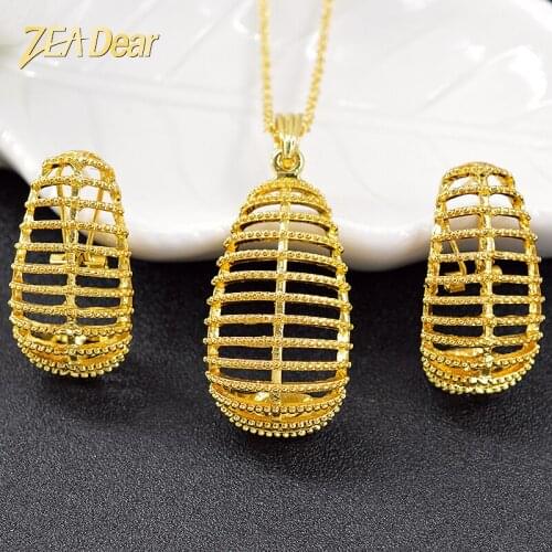 ZEA Dear Jewelry Classic Jewelry Findings Dubai Fashion Jewelry Sets For Women Necklace Earrings Pendant For Anniversary Jewelry
