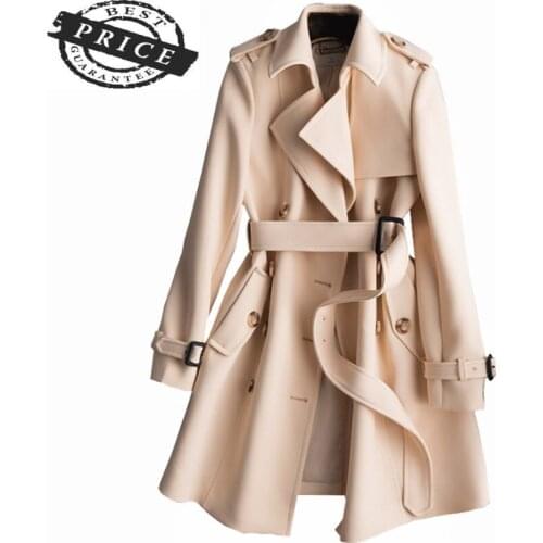 Women Trench Coat 2021 Fashion Autumn Clothes Windbreaker Long Casual Coats Ladies Elegant Coats Casaco Feminino LWL6a5