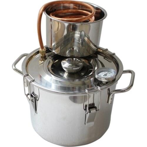 10 Litres New DIY Home Distiller Alambic Moonshine Alcohol Still Stainless Copper Water Wine Essential Oil Brewing Kit