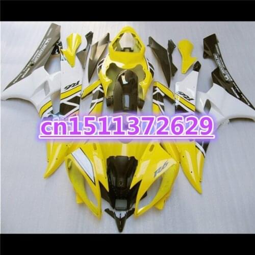 100%new ABS Fairing kit for (Dor) YZF-R6 06-07 YZF R6 06 07 yellow white black YZF 600 R6 2006 2007 fairing sets bodywork ABS D