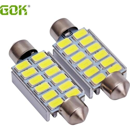 2 x Car led festoon led smd c5w 12smd festoon 42mm 12 LED 5630 5730 C5W 41MM CANBUS OBC error free led Dome light