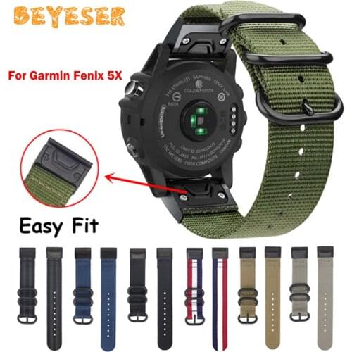 26MM Fashion Soft Nylon Watchband For Garmin Fenix 5X Smart Watch Replacement Adjustable Wristband Colorful Bracelet Accessories