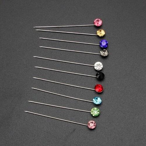 30Pcs Muslim Jewelry Rhinestone Crystals Hijab Pins Wedding Brooch Pin for Women