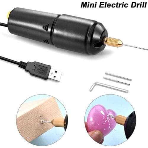 5V Mini Electric Drill Handheld For Pearl Epoxy Resin Jewelry Making DIY Wood Craft Tools Jewelry Tools With USB Cable