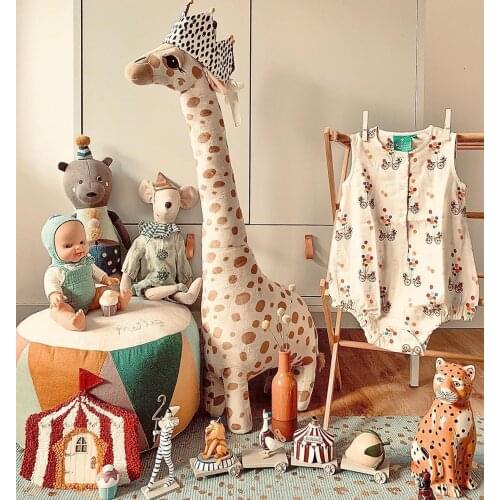65cm cartoon giraffe plush toy baby accompany doll gift kids toys bedroom decor stuffed animal dolls for christmas birthday