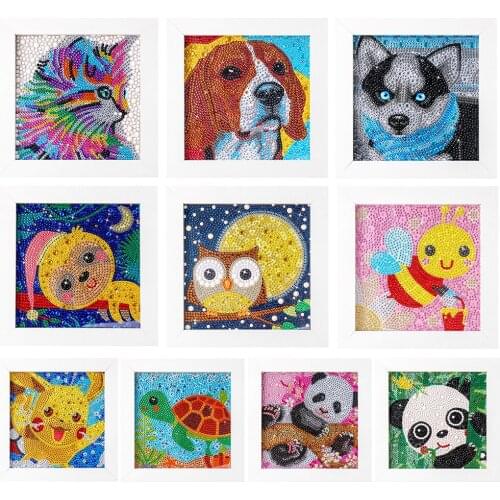 Special Shaped DIY Full Drill Diamond Painting Animal Series Embroidery Set Handmade Cross Stitch Picture Craft with Frame Home