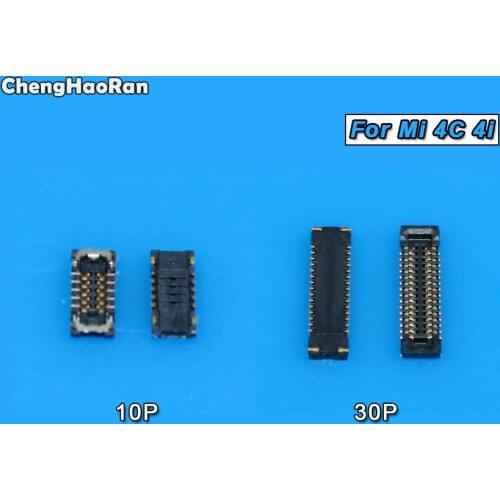 ChengHaoRan FPC FFC Connector Port Plug for LCD Display/Touch on Mainboard for Xiaomi Mi 4C / Mi 4I replacement,10P 30P