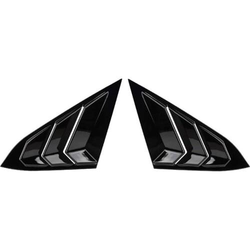 For Honda 10Th Gen Civic 2016 2017 2018 2019 Rear Side Window Louvers Air Vent Cover Black