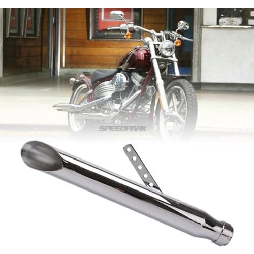 For Chopper Cafe Racer Silencer Motorcycles stainless steel Slash Exhaust Muffler Pipe For 1-3/8", 1-1/2", 1-5/8" 1-3/4"