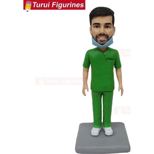 Doctor figurine miniature custom polymer clay doll mini statue hanmade customized birthday cake topper souvenir collectible peop