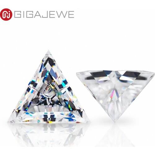 GIGAJEWE D Colour Excellent Triangle Cut Moissanite Loose Diamond Pass Tester Gems Stone For Jewelry making