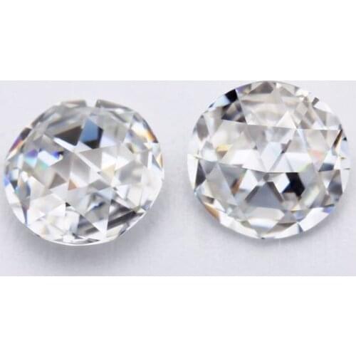 Cheester Gems Loose Moissanites Stone Def Color 5mm-12mm Double Rose Cut Moissanites Gemstones Diamonds For Wedding Ring