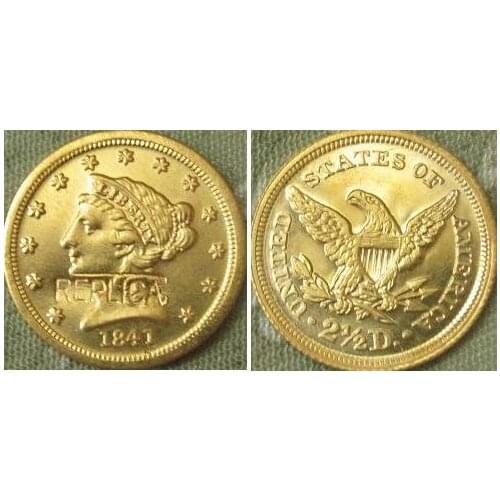 2.5 Liberty Gold 1841 copy coins