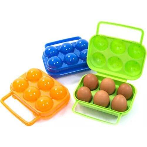 2/4/6/12 Grid Egg Box Storage Box Portable Egg Holder Container for Outdoor Camping Picnic Eggs Box Case Kitchen Organizer Case