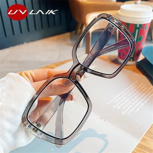 UVLAIK Square Blue Light Glasses Frame Anti Blue Light Blocking Radiation Clear Optical Computer myopia Eyelasses Frames