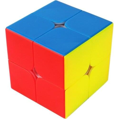Little Magic 2x2x2 High Speed Magic Cube Twist Puzzle Toy Brain Teaser 3D IQ Game Ultra-Smooth 2x2 Stickerless Professional ABS