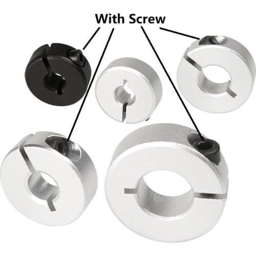 MEGA 1SET Optical Axis Fixed Locking Limit Ring Smooth Rod Fixing Optical Axis Aluminum Clamp Shaft Sleeve with a Screw Nut